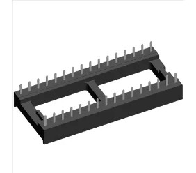 2.54mm IC Socket Stamp Pin Double Rows Straight Dip Type.